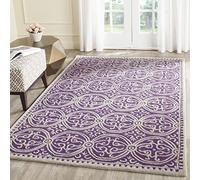 SAFAVIEH Tapis Traditionnel Pour Salon, Salle à manger, Chambre à coucher - Cambridge Collection, Tapis à poil court, Mauve et Ivoire, 152 X 244 cm