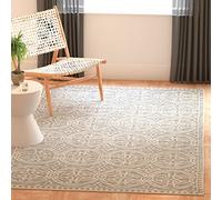 SAFAVIEH Tapis Traditionnel Pour Salon, Salle à manger, Chambre à coucher - Cambridge Collection, Tapis à poil court, Argent et Ivoire, 122 X 183 cm