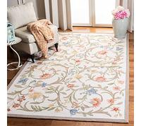 Safavieh Tapis Traditionnel pour Salon, Salle à Manger, Chambre à Coucher - Chelsea Collection, Tapis à Poil Court, Ivoire et Multicolore, 90 x 90 cm
