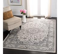 Safavieh Tapis Traditionnel pour Salon, Salle à Manger, Chambre à Coucher, Collection Atlas, Poils Courts, Ivoire et Beige, 99 x 160 cm