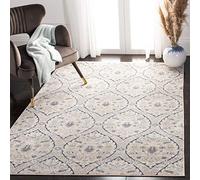 Safavieh Tapis Traditionnel pour Salon, Salle à Manger, Chambre à Coucher - Collection Brentwood - Poils Courts - Gris Clair et Bleu - 122 x 183 cm