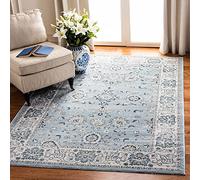 Safavieh Tapis Traditionnel pour Salon, Salle à Manger, Chambre à Coucher - Collection Isabella - Poils Courts - Bleu Clair et crème - 160 x 229 cm