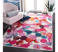 Safavieh Tapis Traditionnel pour Salon, Salle à Manger, Chambre à Coucher - Lillian Collection, Tapis à Poil Court, Rose et Bleu Clair, 122 X 183 cm