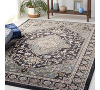 Safavieh Tapis Traditionnel pour Salon, Salle à Manger, Chambre à Coucher - Lyndhurst Collection, Tapis à Poil Court, Gris et Sarcelle, 160 x 230 cm