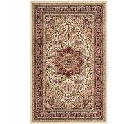 Safavieh Tapis Traditionnel pour Salon, Salle à Manger, Chambre à Coucher - Lyndhurst Collection, Tapis à Poil Court, Ivoire et Rouge, 60 x 110 cm