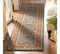 Safavieh Tapis Traditionnel pour Salon, Salle à Manger, Chambre à Coucher - Mahal Collection, Tapis à Poil Court, Bleu Marine et Rouge, 62 x 640 cm