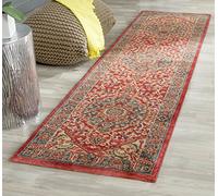 SAFAVIEH Tapis Traditionnel Pour Salon, Salle à manger, Chambre à coucher - Mahal Collection, Tapis à poil court, Bleu marine et rouge, 66 X 244 cm