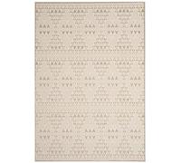 SAFAVIEH Tapis Traditionnel Pour Salon, Salle à manger, Chambre à coucher - Noble Collection, Tapis à poil court, Beige clair et crème, 99 X 140 cm