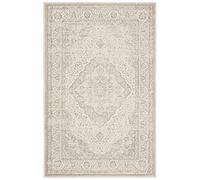 SAFAVIEH Tapis Traditionnel Pour Salon, Salle à manger, Chambre à coucher - Noble Collection, Tapis à poil court, Argent et crème, 122 X 170 cm