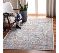 Safavieh Tapis Traditionnel pour Salon, Salle à Manger, Chambre à Coucher - Oregon Collection, Tapis à Poil Court, Gris et Bleu, 122 x 183 cm