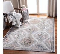 Safavieh Tapis Traditionnel pour Salon, Salle à Manger, Chambre à Coucher - Oregon Collection, Tapis à Poil Court, Gris et Ivoire, 122 x 183 cm