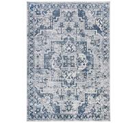 Safavieh Tapis Traditionnel pour Salon, Salle à Manger, Chambre à Coucher - Oregon Collection, Tapis à Poil Court, Marine et Ivoire, 61 x 91 cm