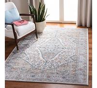Safavieh Tapis Traditionnel pour Salon, Salle à Manger, Chambre à Coucher - Oregon Collection, Tapis à Poil Court, Gris et Ivoire, 122 x 183 cm