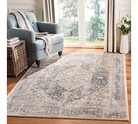 Safavieh Tapis Traditionnel pour Salon, Salle à Manger, Chambre à Coucher - Oregon Collection, Tapis à Poil Court, Beige et Gris, 122 x 183 cm