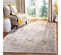 Safavieh Tapis Traditionnel pour Salon, Salle à Manger, Chambre à Coucher - Oregon Collection, Tapis à Poil Court, Beige et Gris, 122 x 183 cm