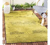 SAFAVIEH Tapis Traditionnel Pour Salon, Salle à manger, Chambre à coucher - Palacio Collection, Tapis à poil court, Noir et vert, 152 X 244 cm