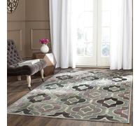 SAFAVIEH Tapis Traditionnel Pour Salon, Salle à manger, Chambre à coucher - Paradise Collection, Tapis à poil court, Gris et Multi, 122 X 170 cm