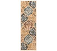 SAFAVIEH Tapis Traditionnel Pour Salon, Salle à manger, Chambre à coucher - Paradise Collection, Tapis à poil court, Crème et Multi, 74 X 229 cm