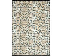 SAFAVIEH Tapis Traditionnel Pour Salon, Salle à manger, Chambre à coucher - Paradise Collection, Tapis à poil court, Beige et bleu, 244 X 340 cm