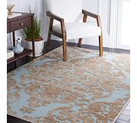 SAFAVIEH Tapis Traditionnel Pour Salon, Salle à manger, Chambre à coucher - Paradise Collection, Tapis à poil court, Pierre et Aqua, 122 X 170 cm