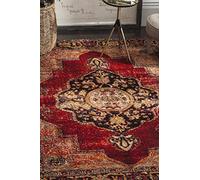 SAFAVIEH Tapis Traditionnel pour Salon, Salle à Manger, Chambre à Coucher - Persian Collection, Tapis à Poil Court, Rouge et Multi, 160 X 229 cm
