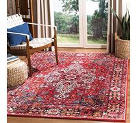 Safavieh Tapis Traditionnel pour Salon, Salle à Manger, Chambre à Coucher - Persian Collection, Tapis à Poil Court, Rouge et Multi, 79 x 152 cm