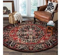 Safavieh Tapis Traditionnel pour Salon, Salle à Manger, Chambre à Coucher - Persian Collection, Tapis à Poil Court, Rouge et Multi, 91 x 91 cm