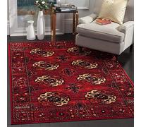Safavieh Tapis Traditionnel pour Salon, Salle à Manger, Chambre à Coucher - Persian Collection, Tapis à Poil Court, Rouge et Multi, 79 x 152 cm