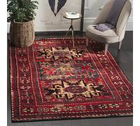 Safavieh Tapis Traditionnel pour Salon, Salle à Manger, Chambre à Coucher - Persian Collection, Tapis à Poil Court, Rouge et Multi, 91 x 91 cm