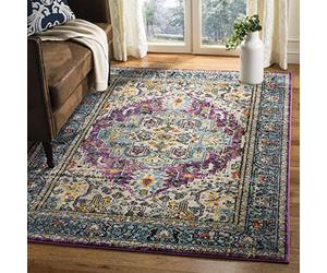 Safavieh Tapis Traditionnel pour Salon, Salle à Manger, Chambre à Coucher - Persian Collection, Tapis à Poil Court, Rouge et Multi, 160 X 229 cm
