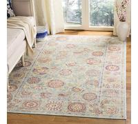 SAFAVIEH Tapis Traditionnel Pour Salon, Salle à manger, Chambre à coucher - Sevilla Collection, Tapis à poil court, Bleu clair et Multi, 122 X 170 cm