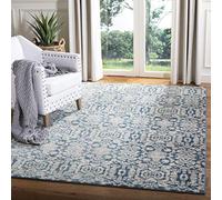 SAFAVIEH Tapis Traditionnel Pour Salon, Salle à manger, Chambre à coucher - Sofia Collection, Tapis à poil court, Bleu et beige, 122 X 170 cm