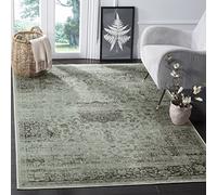 SAFAVIEH Tapis Traditionnel Pour Salon, Salle à manger, Chambre à coucher - Vintage Collection, Tapis à poil court, Gris et épicéa, 122 X 170 cm