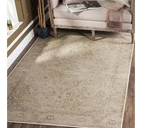 SAFAVIEH Tapis Traditionnel Pour Salon, Salle à manger, Chambre à coucher - Vintage Collection, Tapis à poil court, Argent, 99 X 170 cm