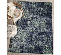 SAFAVIEH Tapis Traditionnel Pour Salon, Salle à manger, Chambre à coucher - Vintage Collection, Tapis à poil court, Marine et Multi, 160 X 229 cm