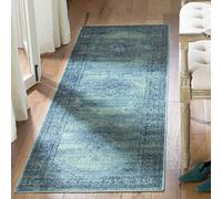 SAFAVIEH Tapis Traditionnel Pour Salon, Salle à manger, Chambre à coucher - Vintage Collection, Tapis à poil court, Turquoise et Multi, 66 X 244 cm