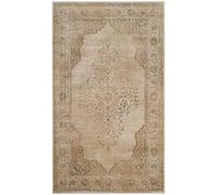 SAFAVIEH Tapis Traditionnel Pour Salon, Salle à manger, Chambre à coucher - Vintage Collection, Tapis à poil court, Crème et bleu marine, 99 X 170 cm