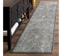 SAFAVIEH Tapis Traditionnel Pour Salon, Salle à manger, Chambre à coucher - Vintage Collection, Tapis à poil court, Bleu et gris clair, 99 X 170 cm