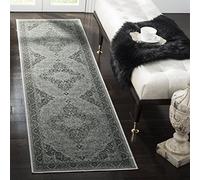SAFAVIEH Tapis Traditionnel Pour Salon, Salle à manger, Chambre à coucher - Vintage Collection, Tapis à poil court, Bleu clair et Multi, 99 X 170 cm