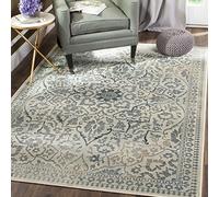 SAFAVIEH Tapis Traditionnel Pour Salon, Salle à manger, Chambre à coucher - Vintage Collection, Tapis à poil court, Crème et Bleu clair, 201 X 279 cm
