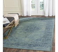 SAFAVIEH Tapis Traditionnel Pour Salon, Salle à manger, Chambre à coucher - Vintage Collection, Tapis à poil court, Turquoise et Multi, 201 X 279 cm