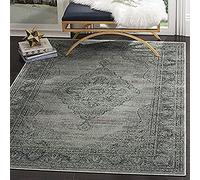 SAFAVIEH Tapis Traditionnel Pour Salon, Salle à manger, Chambre à coucher - Vintage Collection, Tapis à poil court, Bleu clair, 183 X 183 cm