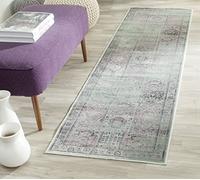 SAFAVIEH Tapis Traditionnel Pour Salon, Salle à manger, Chambre à coucher - Vintage Collection, Tapis à poil court, Améthyste et gris foncé, 66 X 244 cm