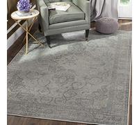 SAFAVIEH Tapis Traditionnel Pour Salon, Salle à manger, Chambre à coucher - Vintage Collection, Tapis à poil court, Argent, 122 X 170 cm