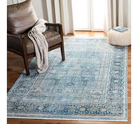Safavieh Victoria Collection VIC997 Tapis d'intérieur rectangulaire tissé d'inspiration Vintage Bleu/Ivoire 122 x 183 cm