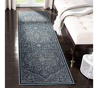 Safavieh Yara Tapis Vintage en Viscose tissé Doux Bleu Clair/Bleu foncé 67 x 240 cm
