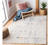 Safavieh Zion Tapis bohème en polypropylène tissé 200 X 300 cm Ivoire/Bleu.