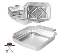 SafBbcue Plateaux à graisse avec doublures jetables en aluminium, pour accessoires TravelQ 62006, récupérateur de graisse en acier inoxydable, Napoleon Grill de rechange Travel Q Series Grill TQ240