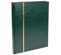 SAFE 115-3 album pour timbres avec 32 pages blanches, couverture en cuir de luxe (vert)