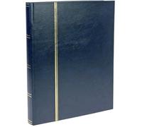 SAFE 115-4 album pour timbres avec 32 pages blanches, couverture en cuir de luxe (bleu)